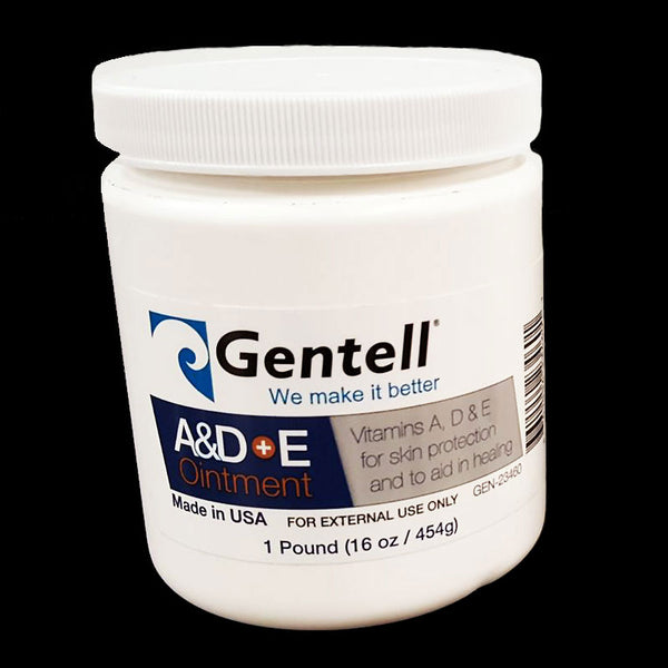Gentell A&D + E Ointment New Size 16 oz Jar, 12 Jars/Case. Made in